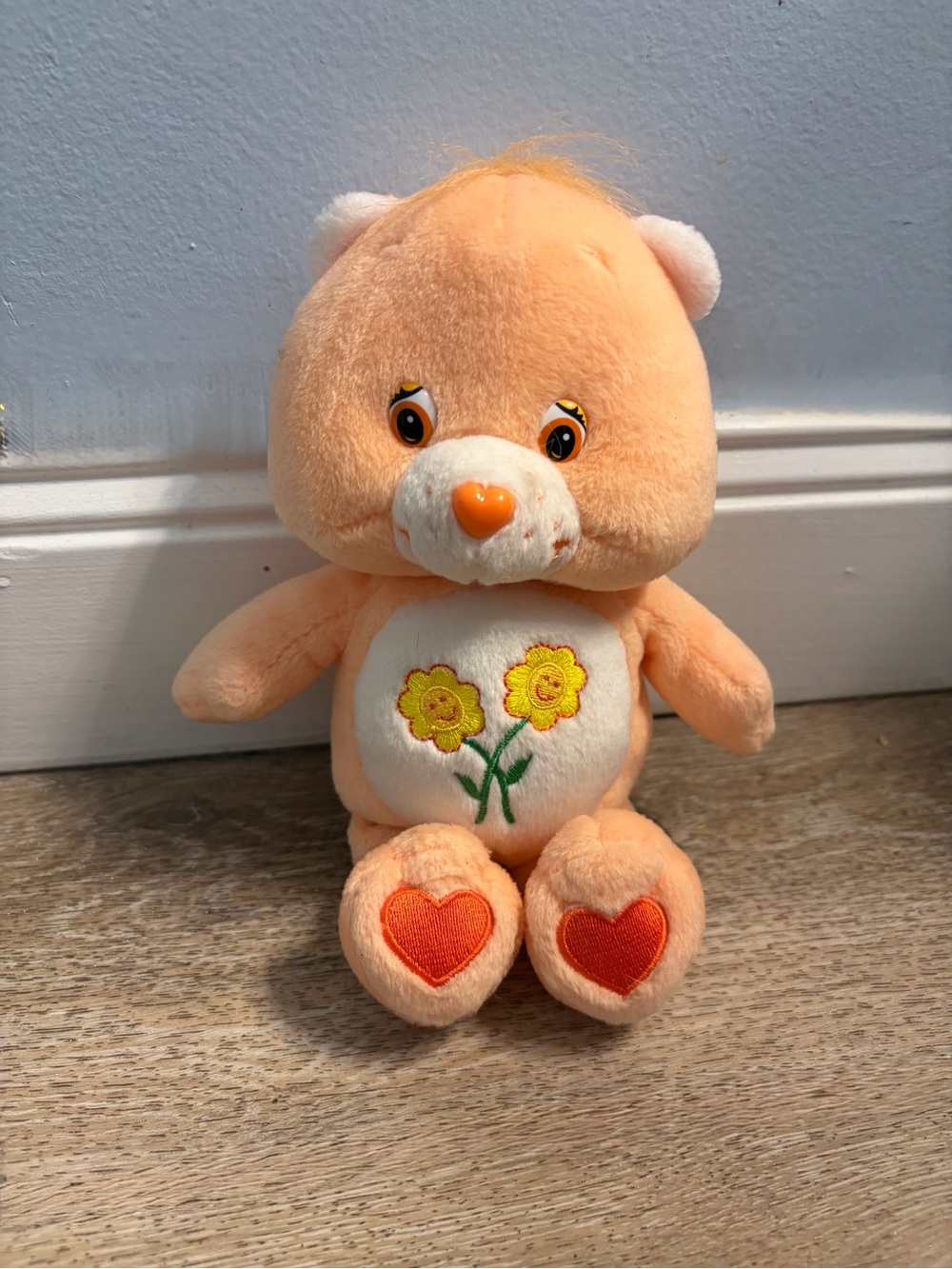 Vintage Care Bears Peach Friend Bear